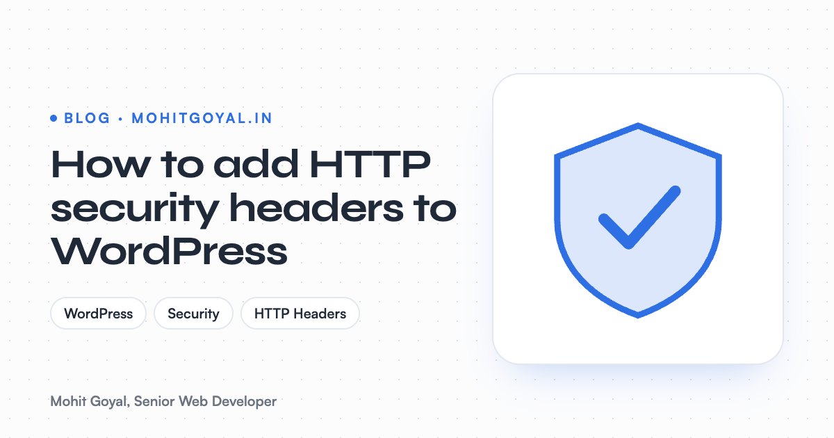 How to add HTTP security headers to WordPress