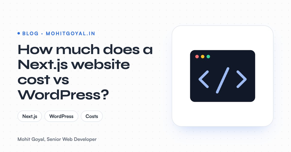 How much does a Next.js website cost vs WordPress?