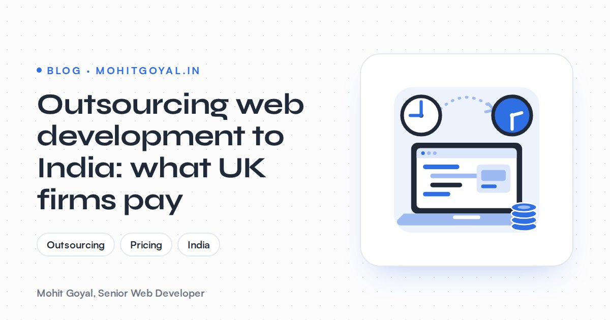 Outsourcing web development to India: what UK firms pay