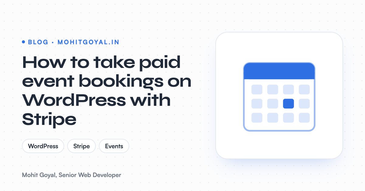 How to take paid event bookings on WordPress with Stripe