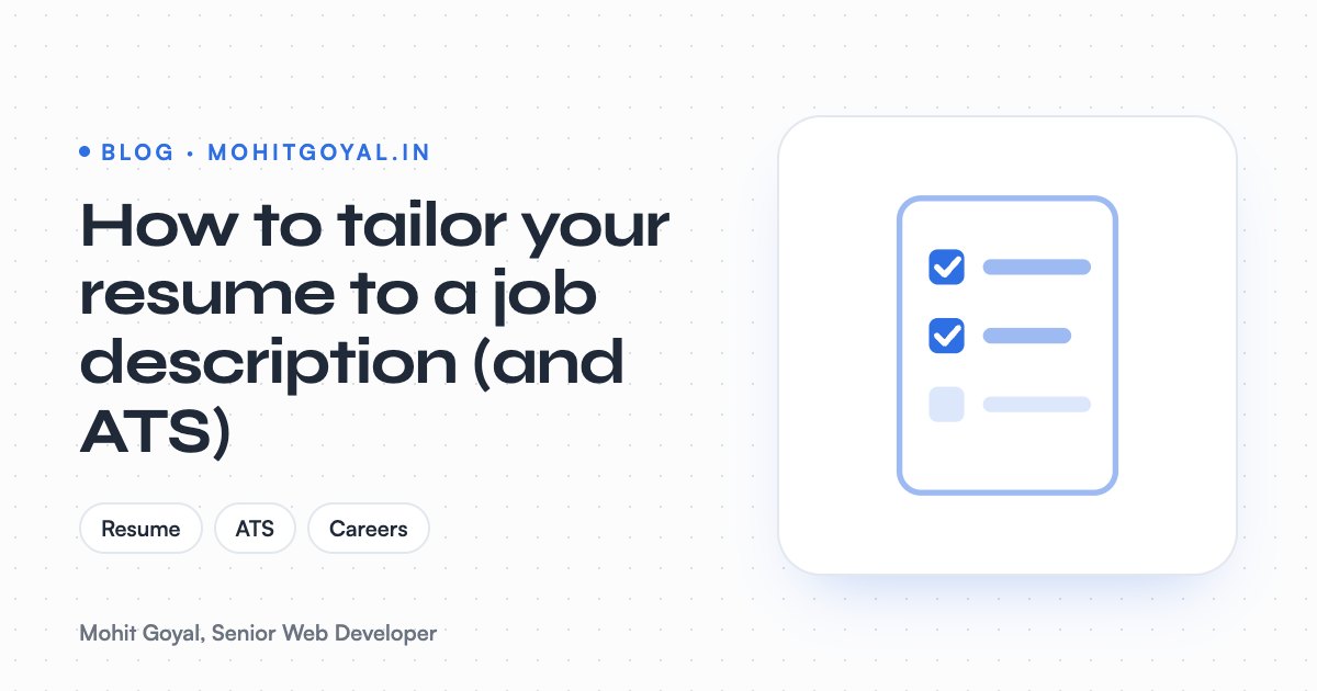 How to tailor your resume to a job description (and ATS)