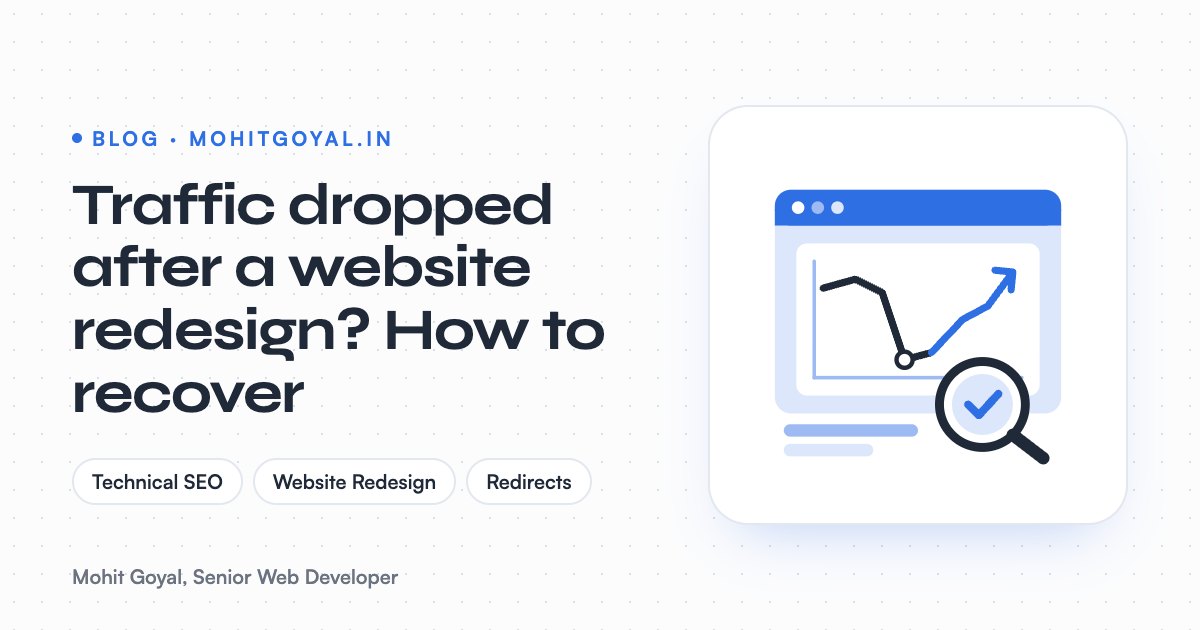 Traffic dropped after a website redesign? How to recover