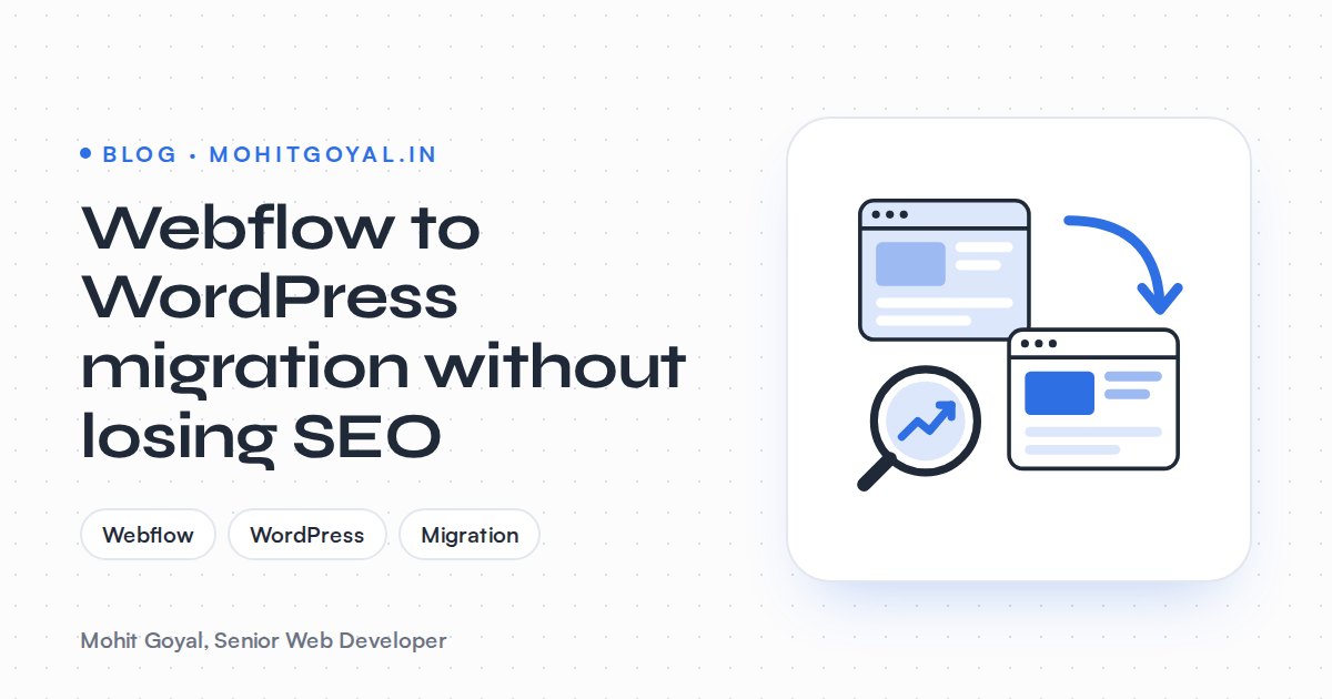 Webflow to WordPress migration without losing SEO