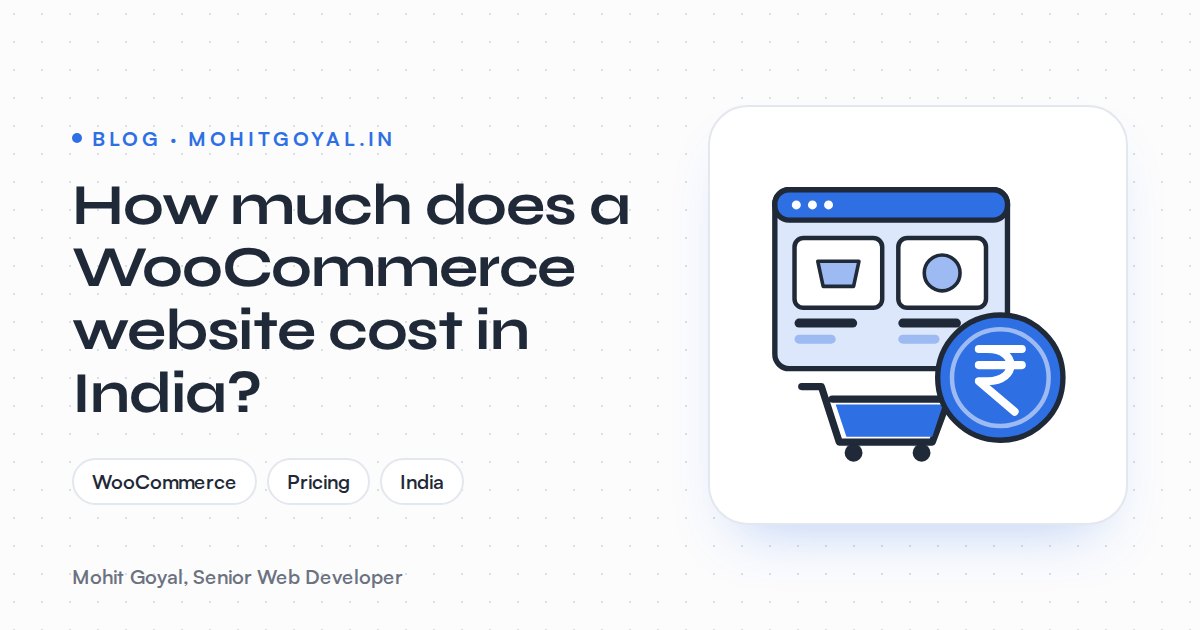 How much does a WooCommerce website cost in India?