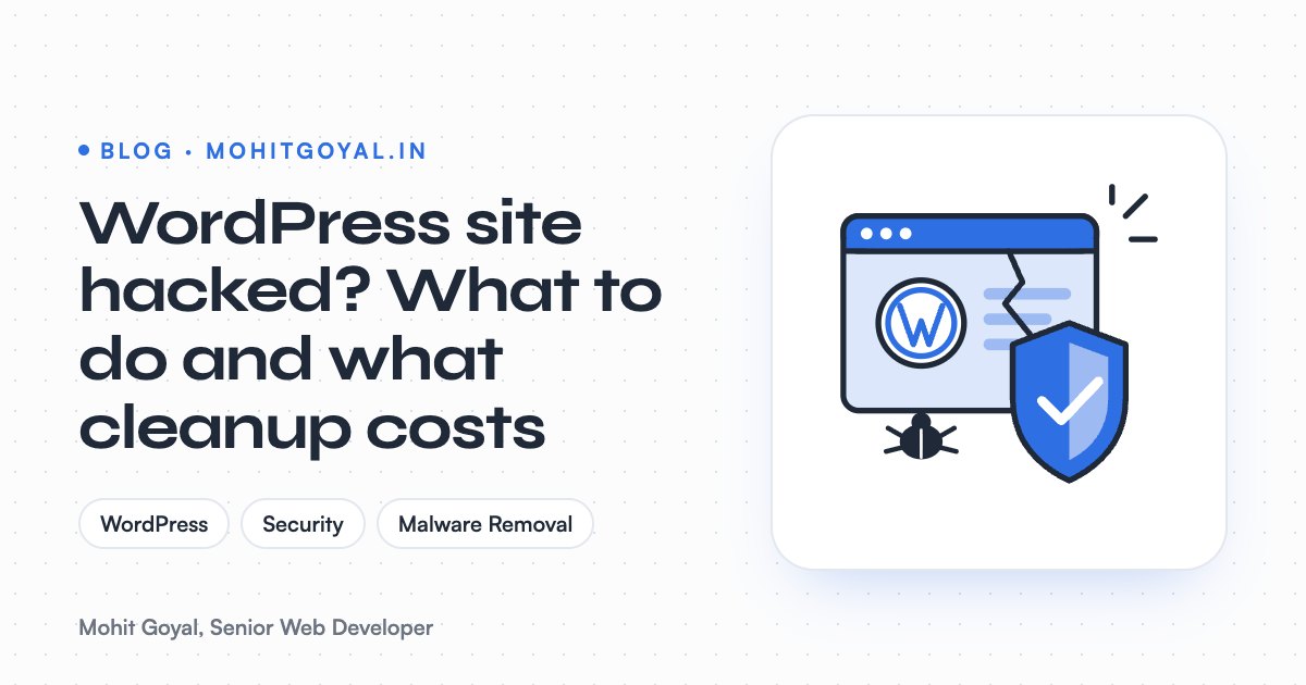 WordPress site hacked? What to do and what cleanup costs