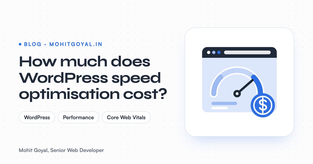How much does WordPress speed optimisation cost?