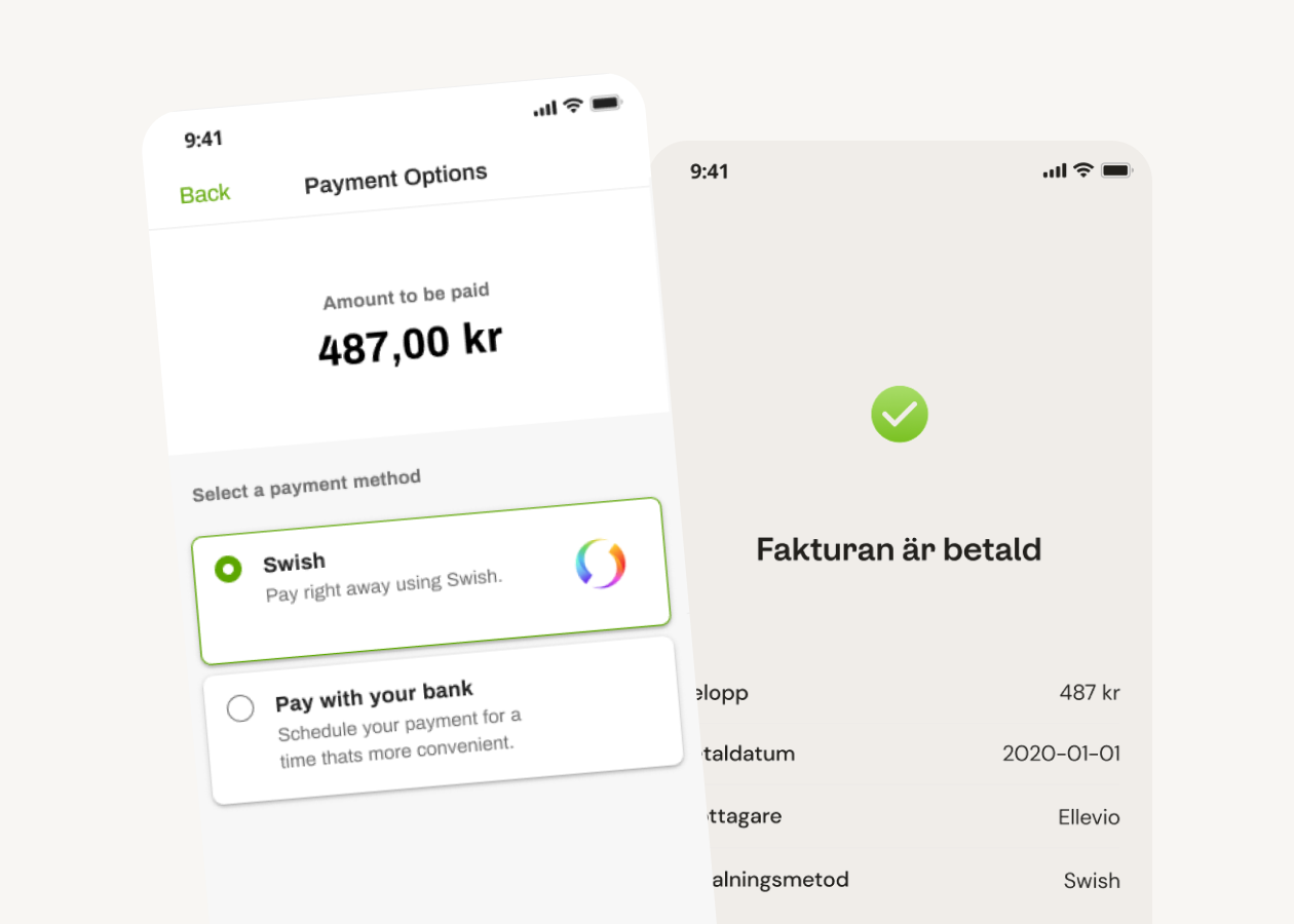 Swish partnersidan Kivra företag