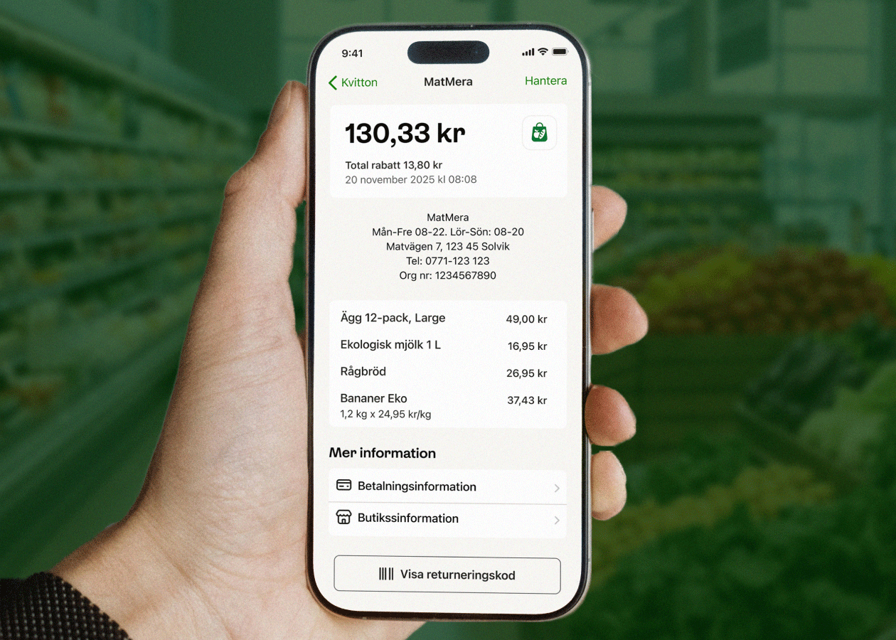 Image - kvitto i mobil för webb