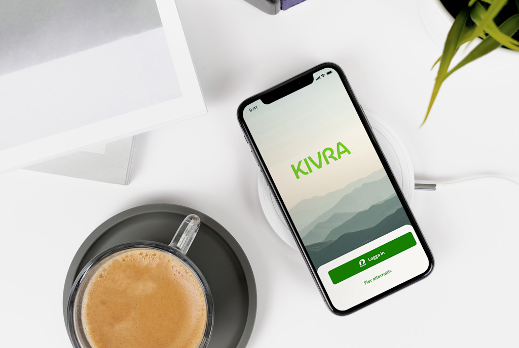 Kivra app on table