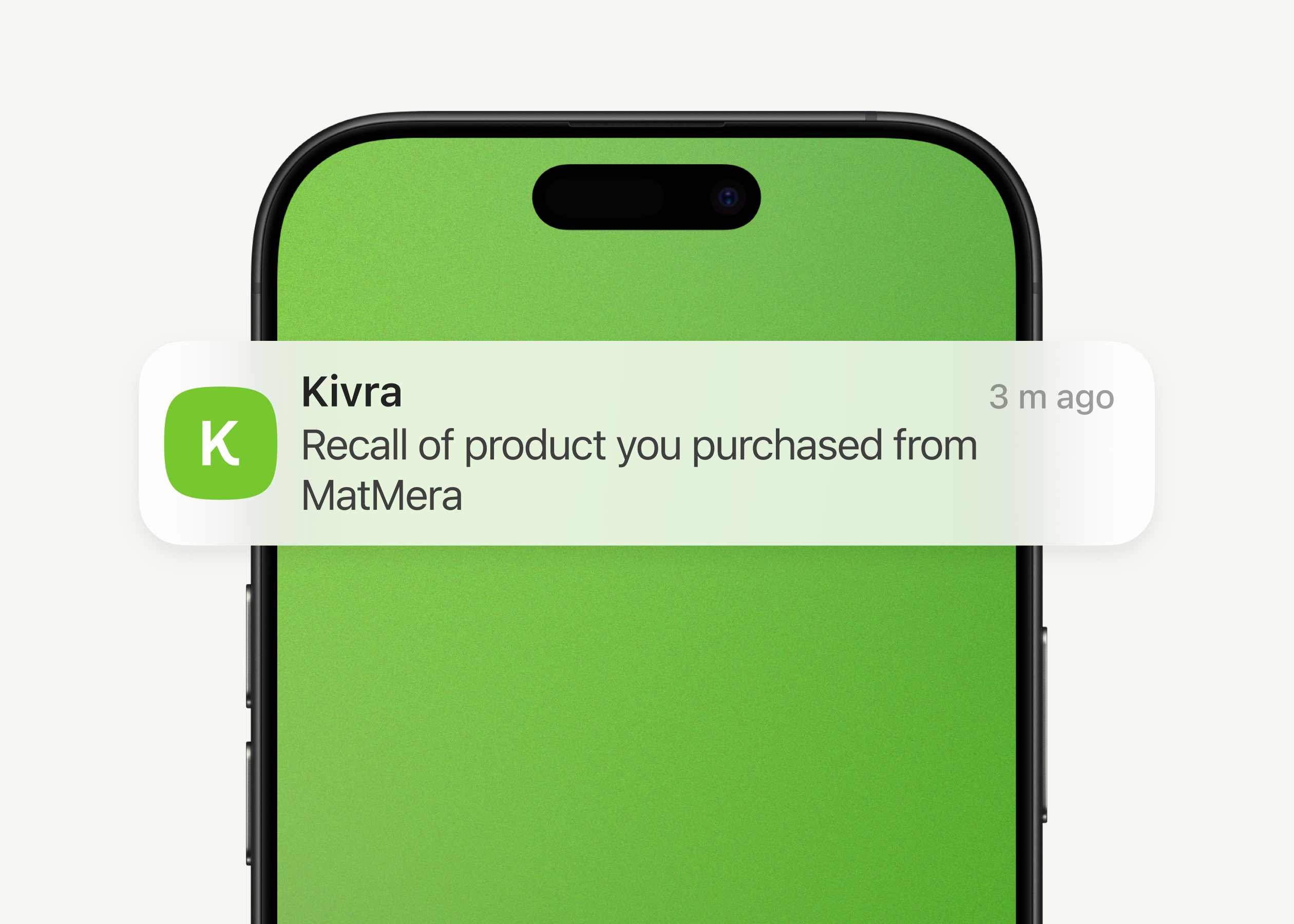 Illustration that shows notification of recall