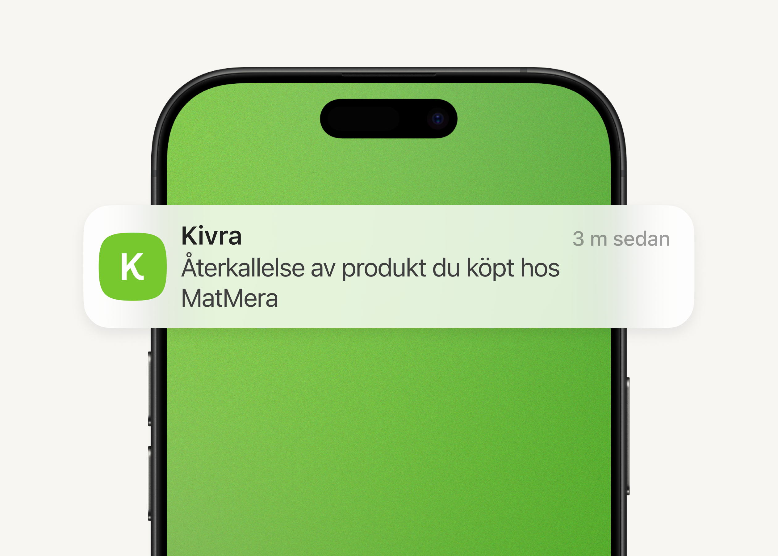 Illustration som visar en notifikation om återkallelser