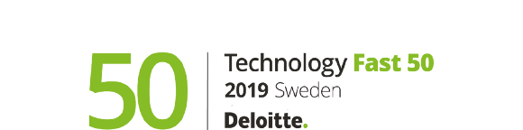 Logotyp för Technology Fast 50 pris. 