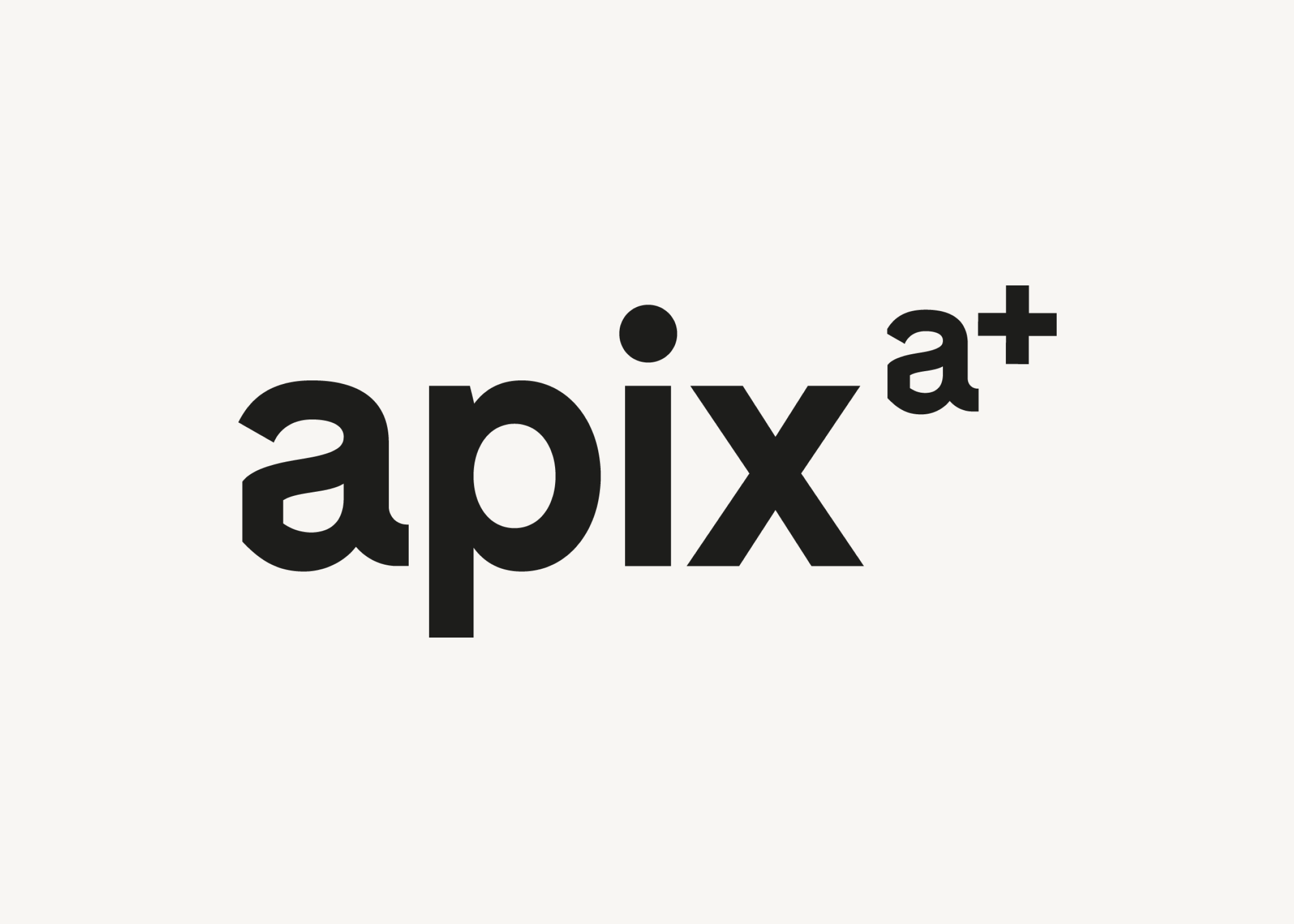 Apix logotyp på beige bakgrund