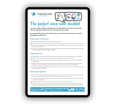 Download your own copy of 'The Perfect Voice-Over Checklist' by VideoScribe