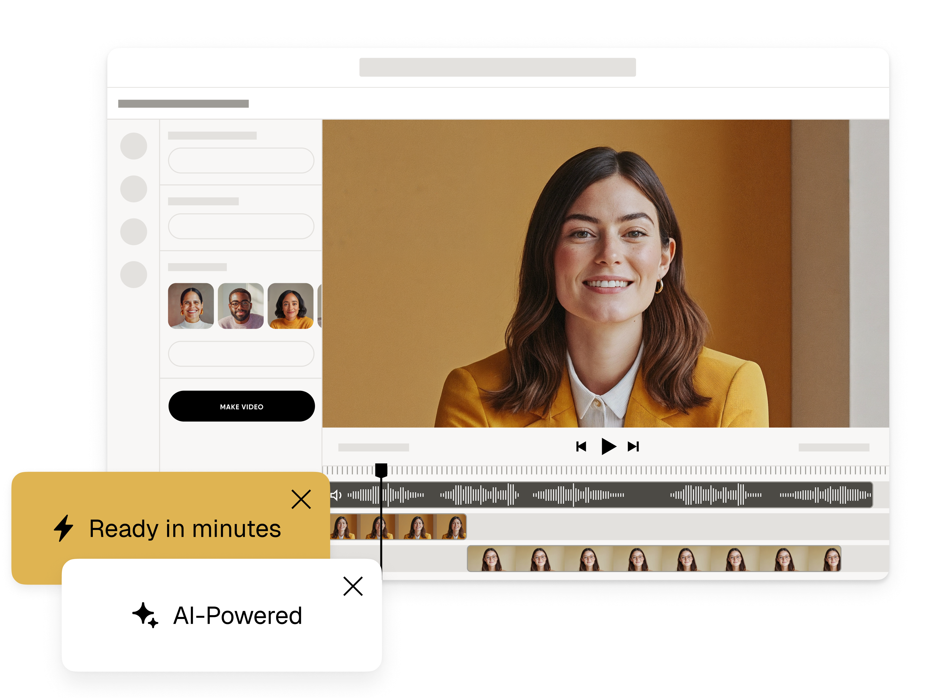 Simplified composed UI of EasyVideo feature