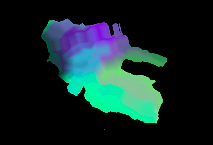 visual created with the “stretching routine” generative program