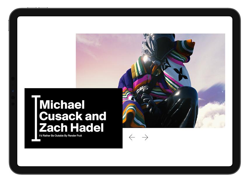 artist profile view header of the artbits web app