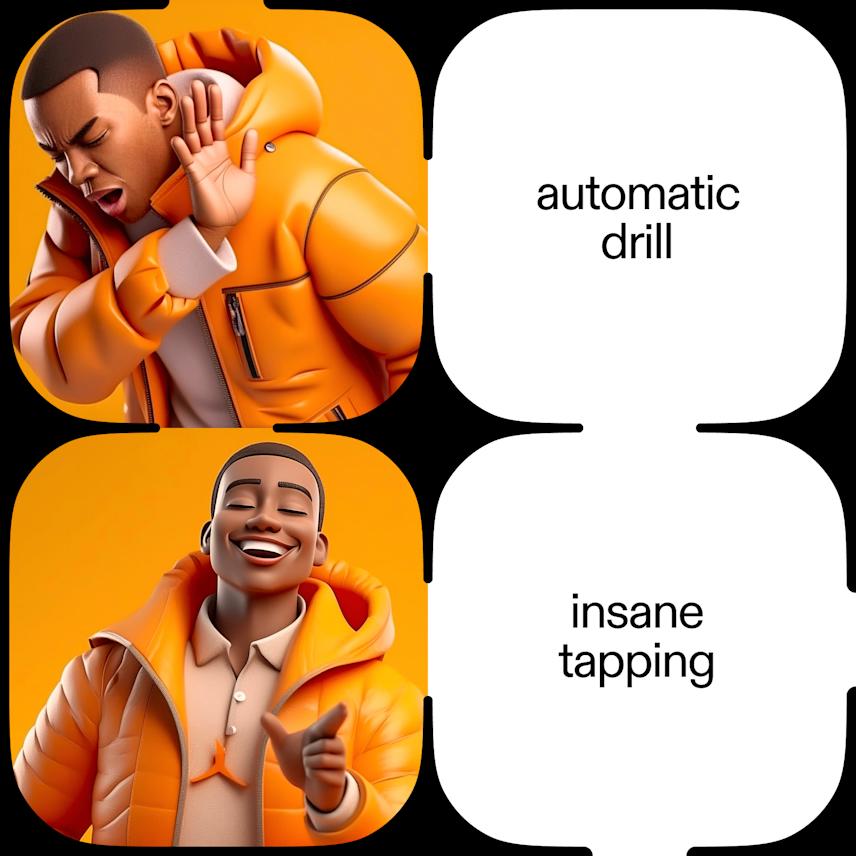 visual concept for a social media post for the game the oct featuring the famous drake meme