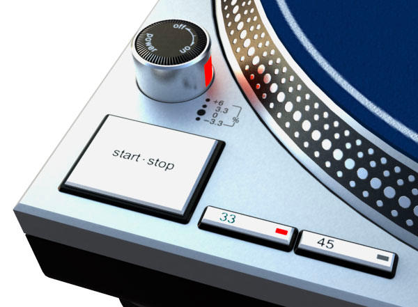 3d model and visualisation of technics sl1200 turntable