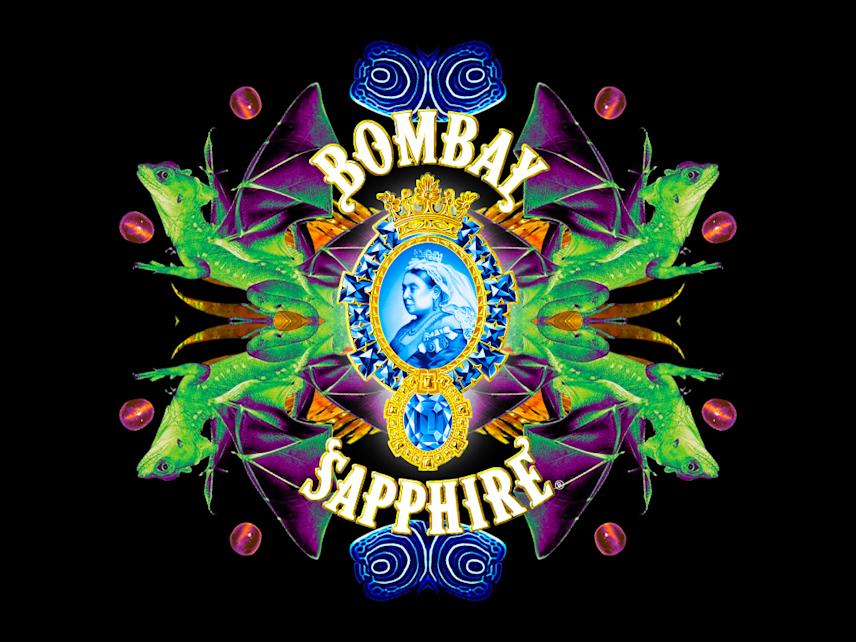 screenshot of bombay sapphire dreams generative animation