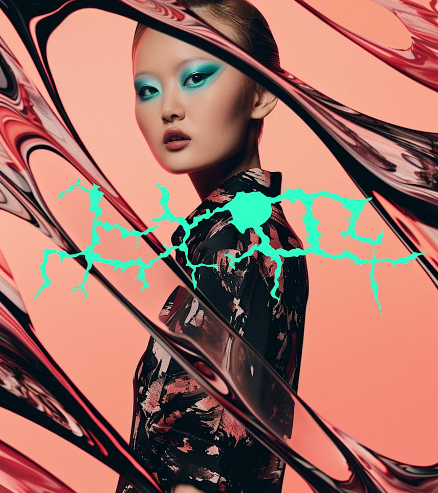 visual inspired by the pattern on the eroded surface of concrete