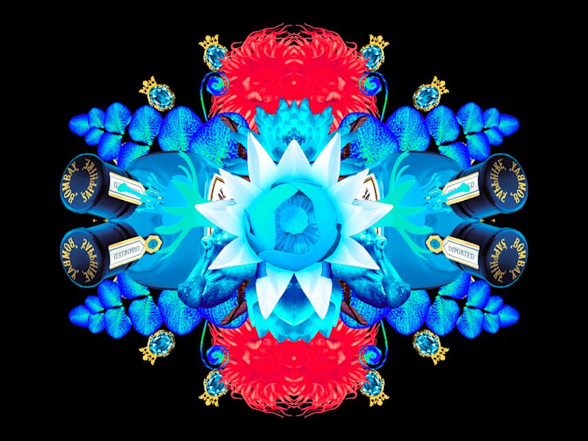 screenshot of bombay sapphire dreams generative animation