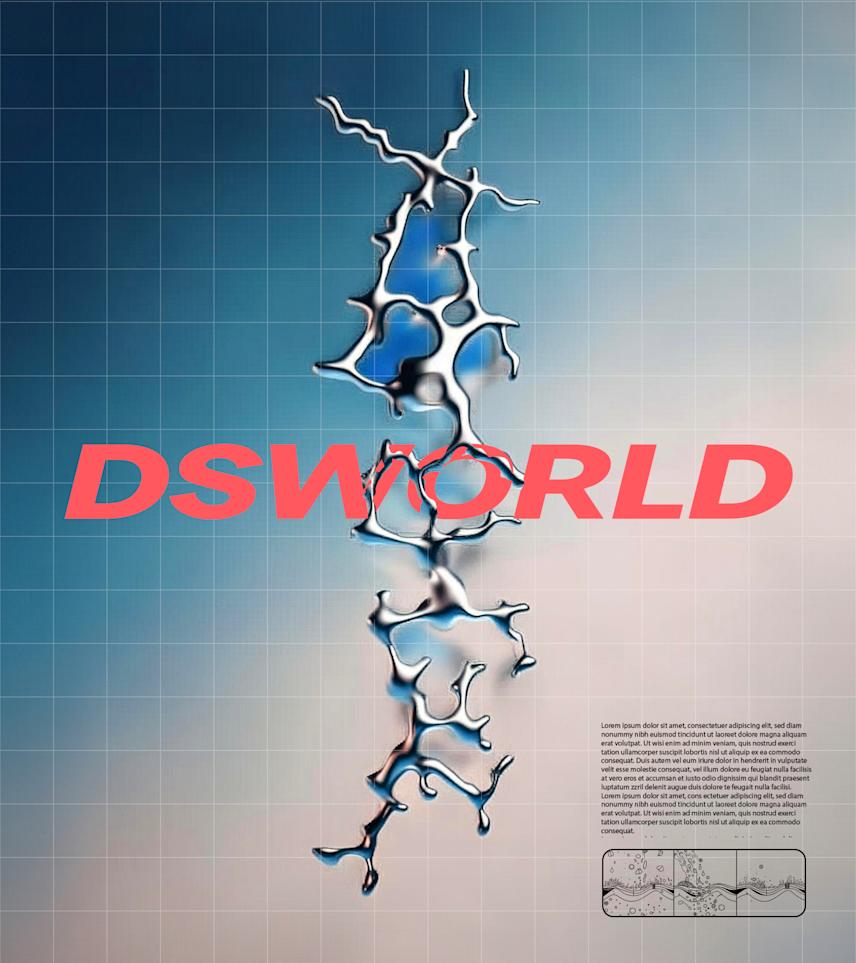 visual inspired by the pattern on the eroded surface of concrete