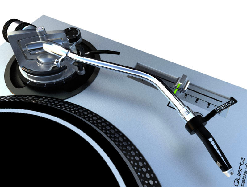 3d model and visualisation of technics sl1200 turntable
