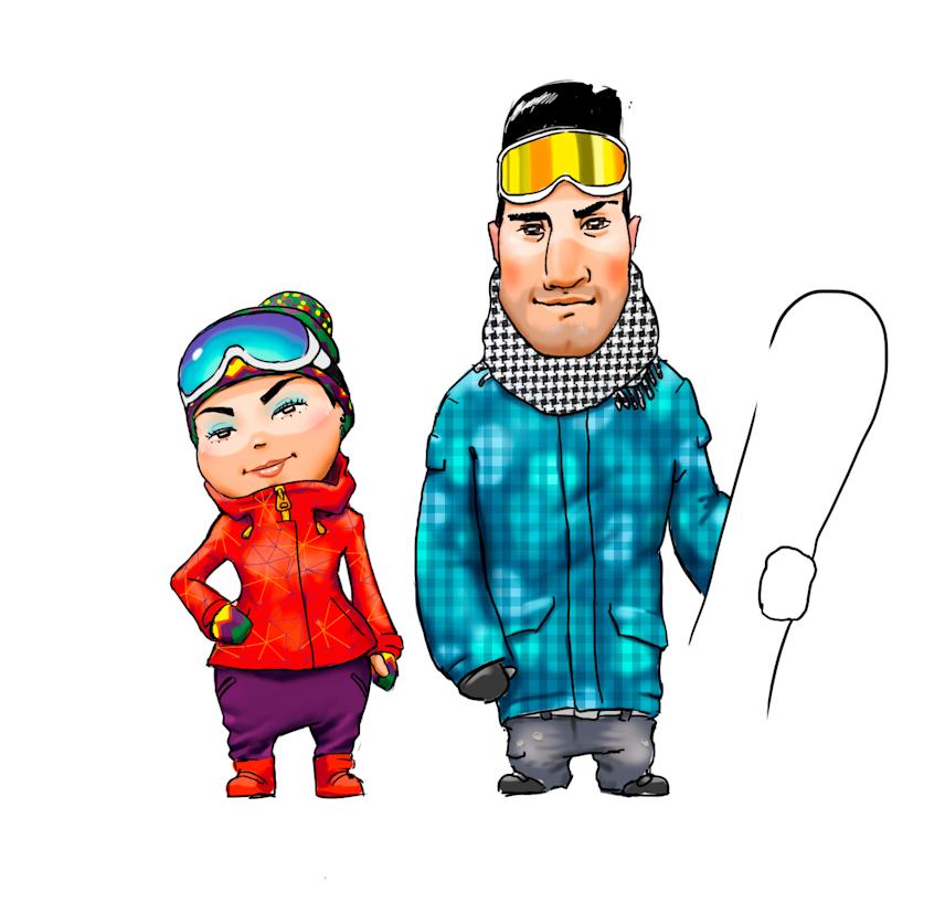 rosa-khutor resort website characters concept