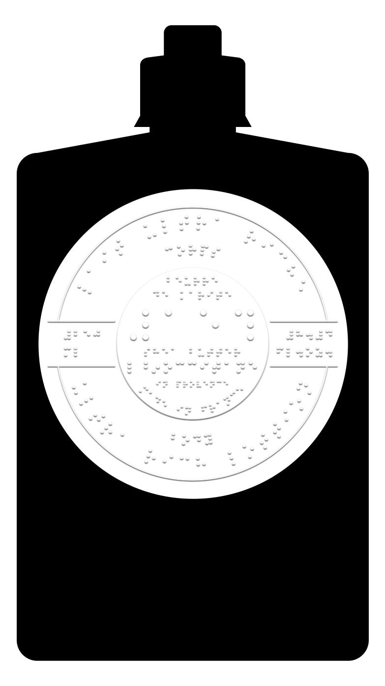 packaging concept featuring braille typography designed for people with visual impairments