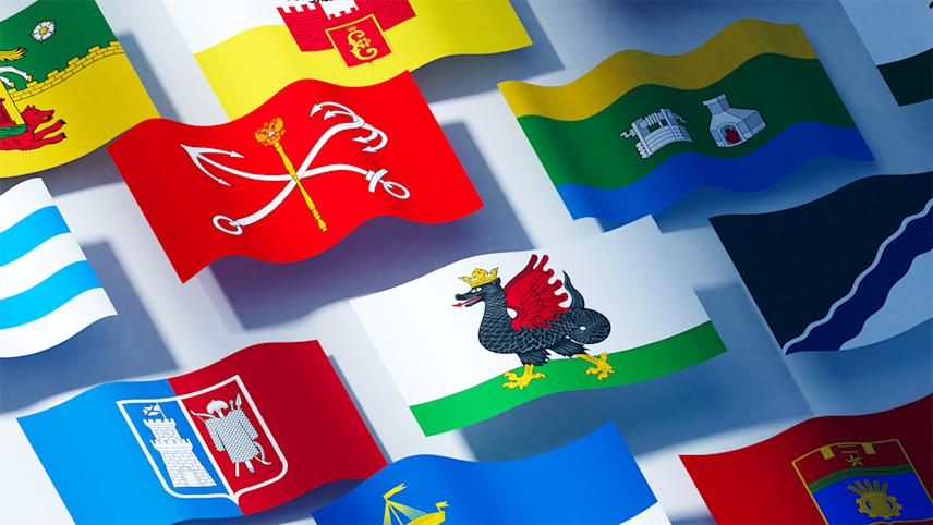 key visual for the ornament health app featuring city flags floating under white surface