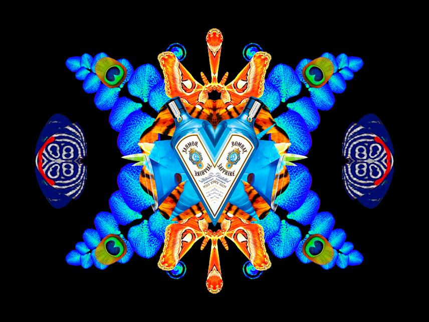 screenshot of bombay sapphire dreams generative animation