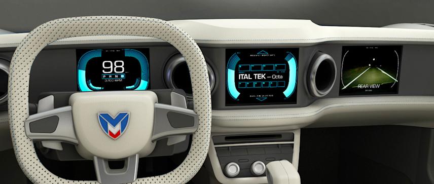 dashboard concept for marussia sport car