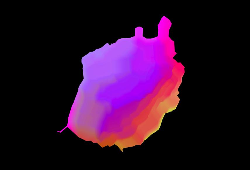 visual created with the “stretching routine” generative program