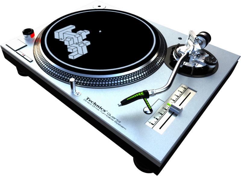 3d model and visualisation of technics sl1200 turntable