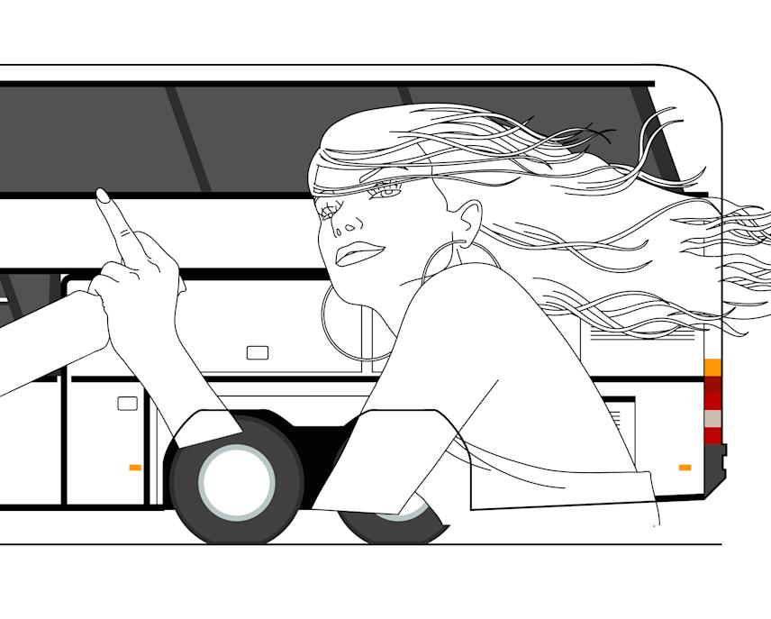 bacardi bus illustration concept draft