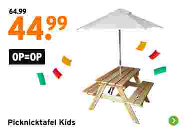 Picknicktafel kids van 64,99 voor 44,99