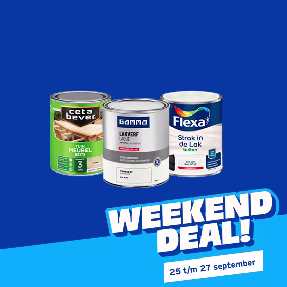 Weekend Deal! 25 t/m 27 september. Met GAMMA voordeelpas. Bosch elektrisch tuingereedschap: heggenschaar, grasmaaier en graskantmaaier.