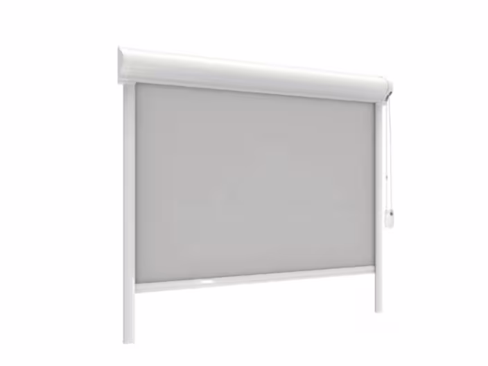 grijs rolgordijn voor een draaikiepraam 