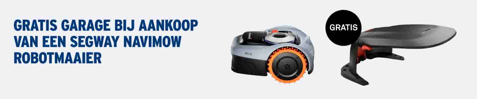 Gratis garage bij aankoop van een Segway Navimow robotmaaier
