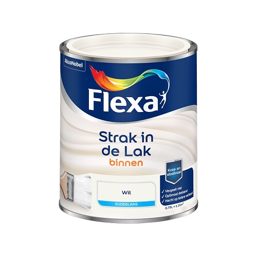 Flexa Strak in de Lak buitenlak hoogglans RAL 9001 crèmewit 2,5 liter