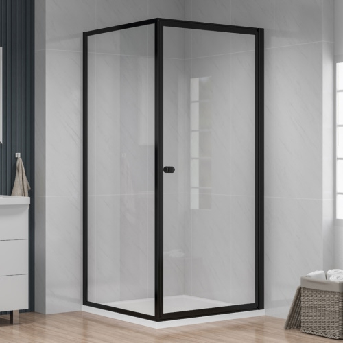 Atlantic douchecabine Silas met schuifdeur zilver kwartrond 90 x 90 cm