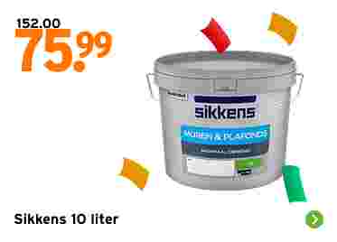 Sikkens muurverf binnen mat wit 10 liter