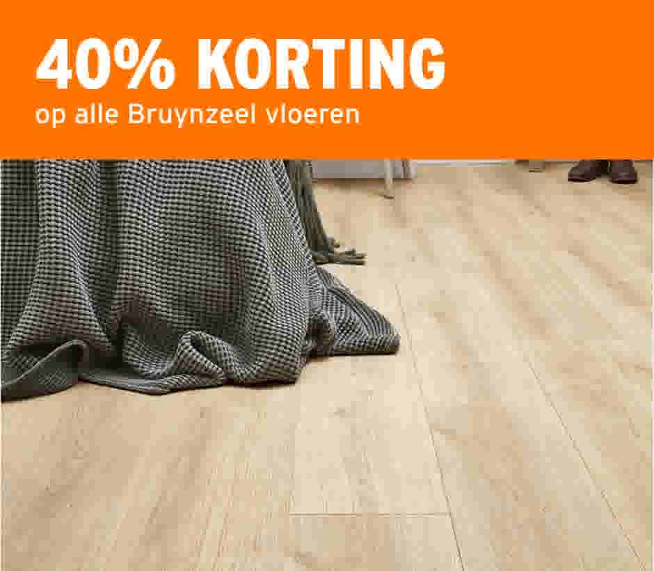 40% korting op alle Bruynzeel vloeren