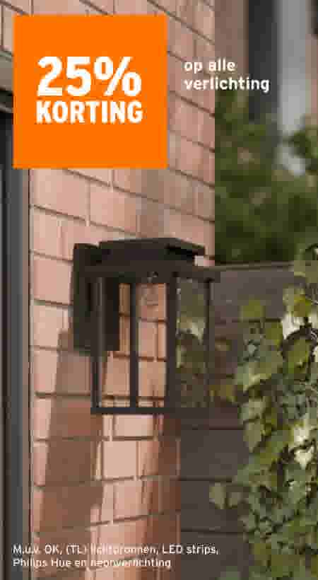 25% korting op alle verlichting