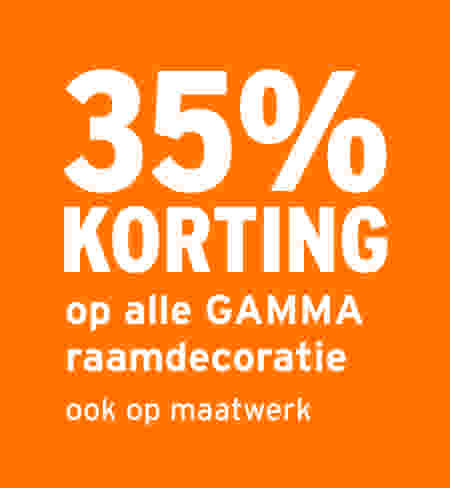 35% korting op alle GAMMA raamdecoratie