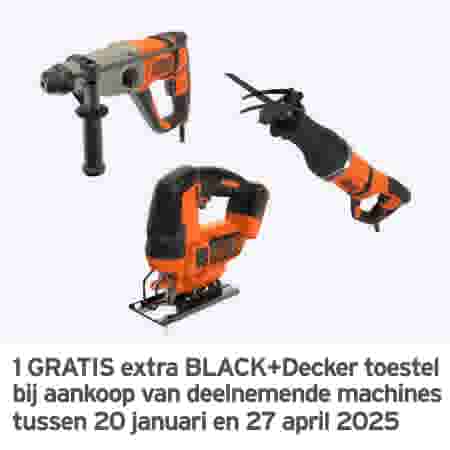 1 gratis extra Black+Decker toestel bij aankoop van deelnemende machines