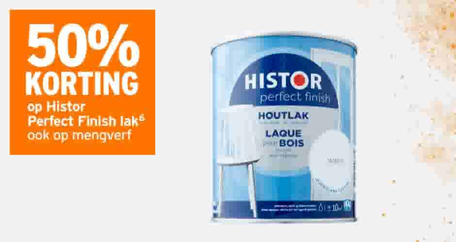 50% korting op Histor perfect finish lak