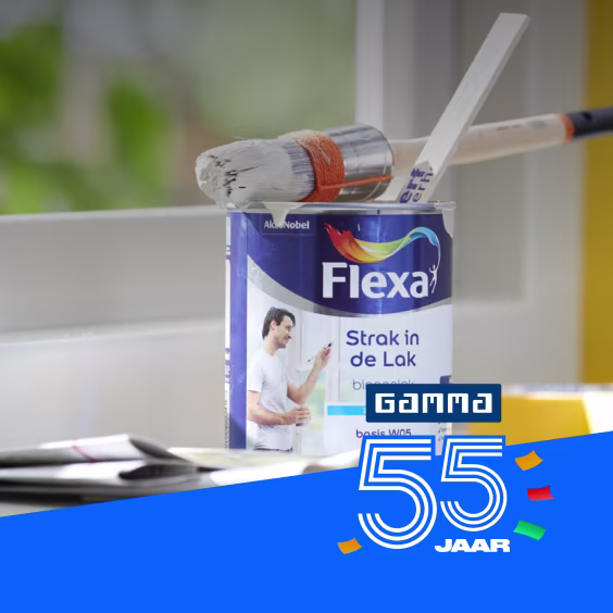 50% korting op Flexa strak in de Lak ook op mengverf