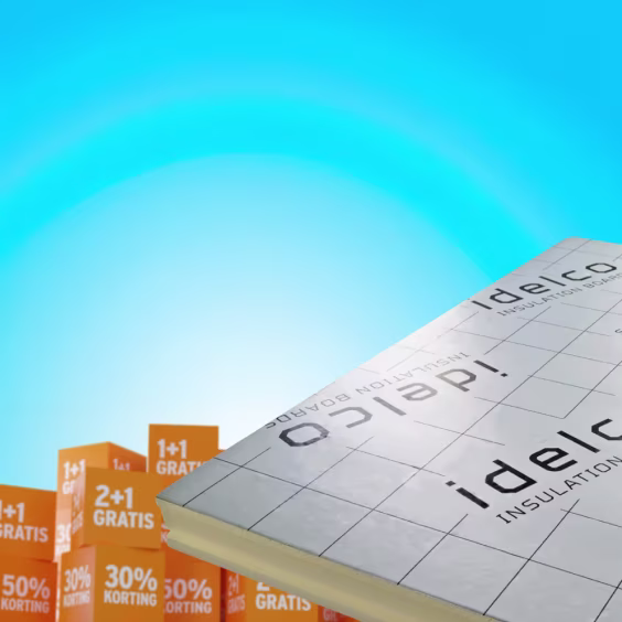 25% korting op alle Idelco PIR isolatieplaten